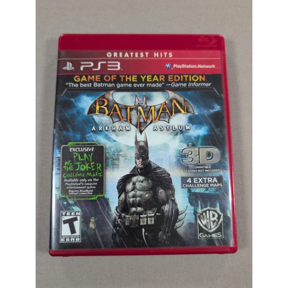 Batman Arkham Asylum Game of the Year PS3 Greatest Hits CIB Complete Tested
